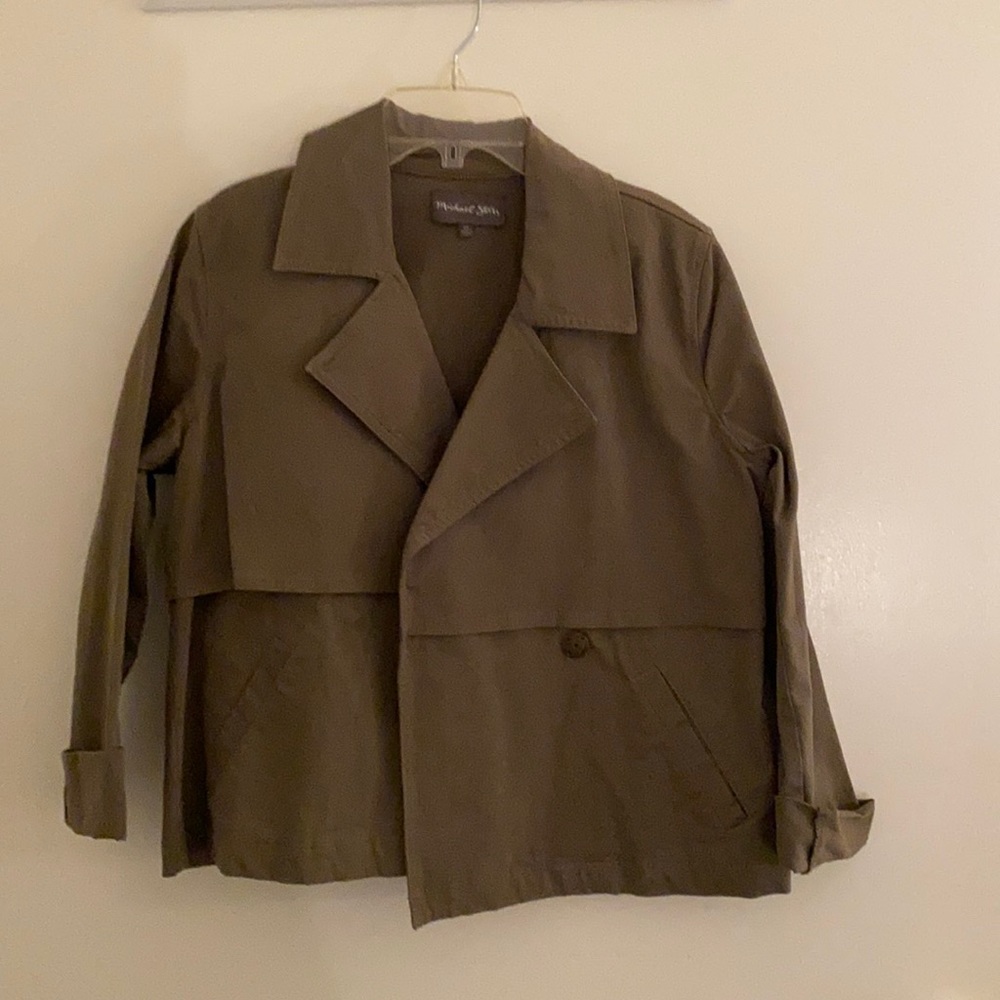 Michael stars short trench coat.